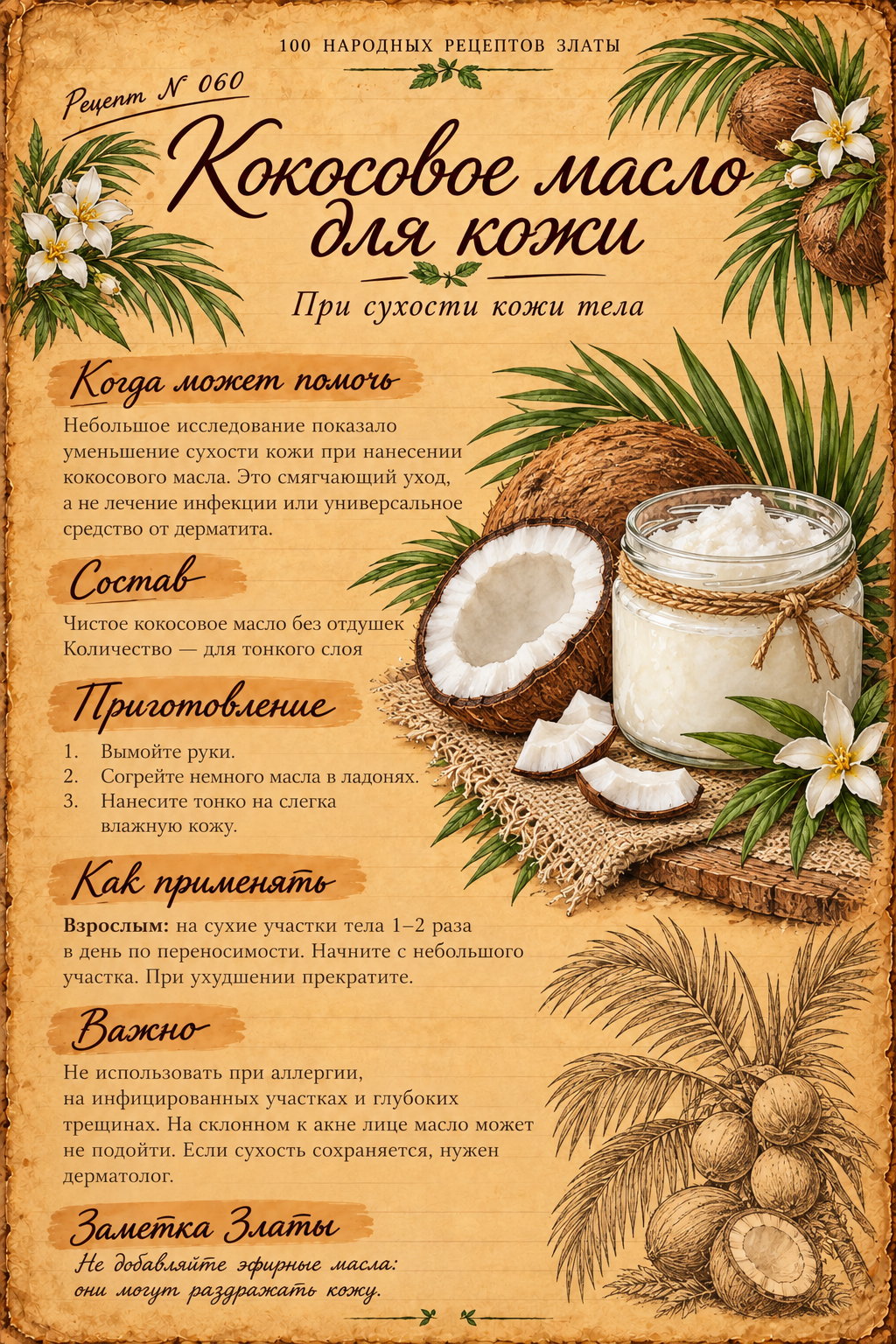 Кокосовое масло для кожи